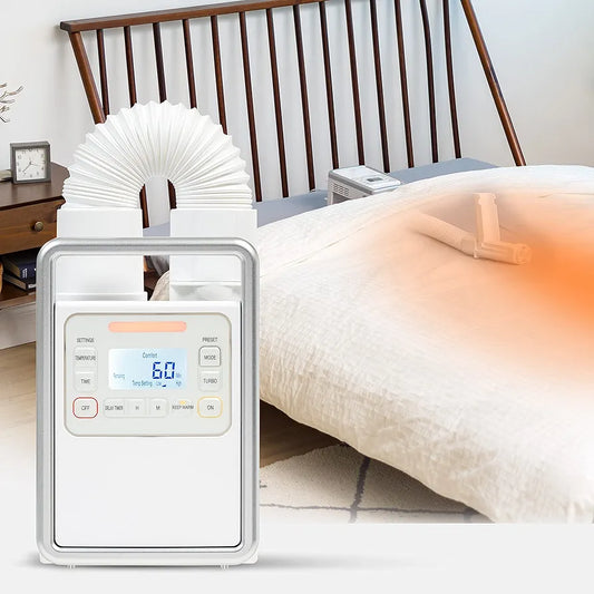 IRIS USA BLW-H1, Portable Blanket Warmer for Warming Bed and Couch, with Shoe Dryer Attachment, High-Power Extendable Single Nozzle-White