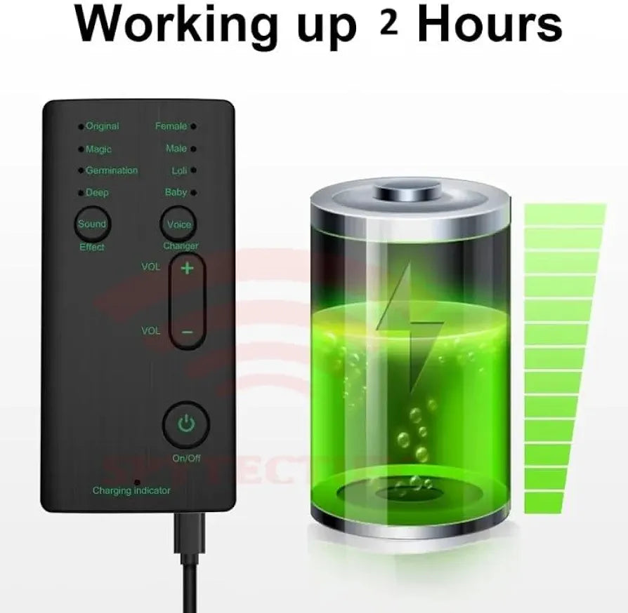 Voice Changer for Portable Microphone Sound Effect Live Broadcast Voice Disguiser for Mobile Phone PC Laptops Games
