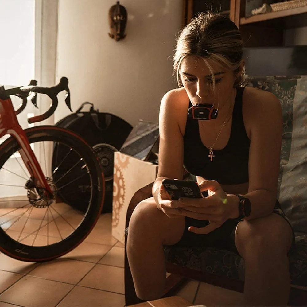 Airofit Pro ™ Smart Breathing Trainer for Lungs Created by The Most Recognized Breathing Experts On The Planet | Breathing Exercise Device - Perfect for Everyone Seeking Better Fitness and Strength
