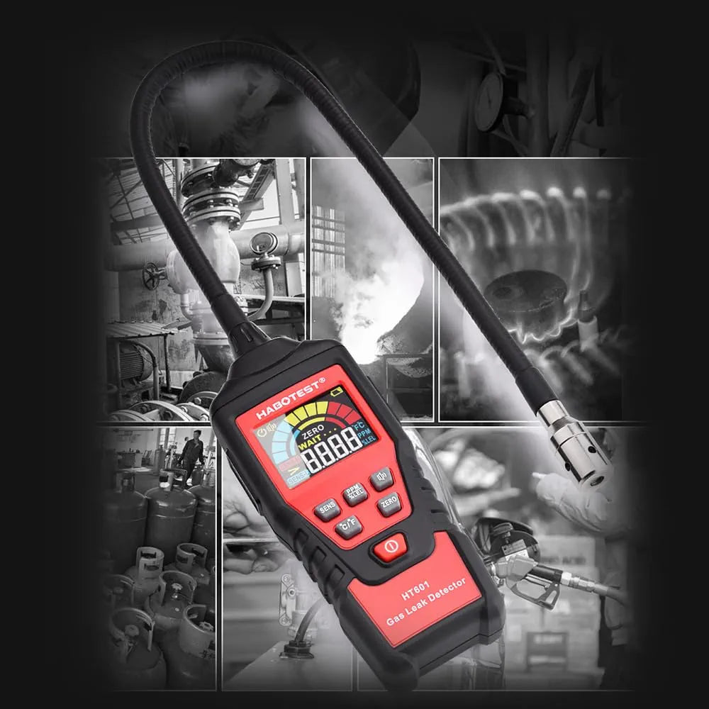 Gas Leak Detector | Portable Combustible Gas Detector | Handheld Gas Sniffer | Detection of Natural Gas, Methane and Combustibles | LCD Display | Provides PPM Read Out | ABS Shell Anti-Drop