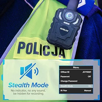 BOBLOV T5 1296P Body Camera with Audio Recording Wearable Police Body Camera for Law Enforcement, Night Vision, Loop Recording, Expand Memory Supported Max 128G
