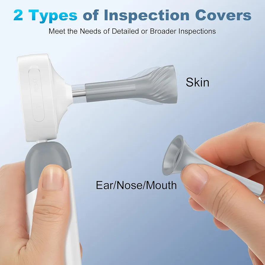 Wireless Ear Otoscope with 1080P HD Camera and 4 LED Lights, 1.38" IPS Display Ear Camera, Ear Scope with Foldable Inspection Head, Good Aid for Earwax Removal, Safe for Kids, Adults, Pets