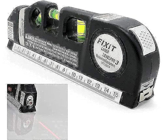 Laser Level Multipurpose Line Laser Leveler Tool Cross Line Lasers With 8FT 2.5M Standard Measure Tape and Metric Rulers