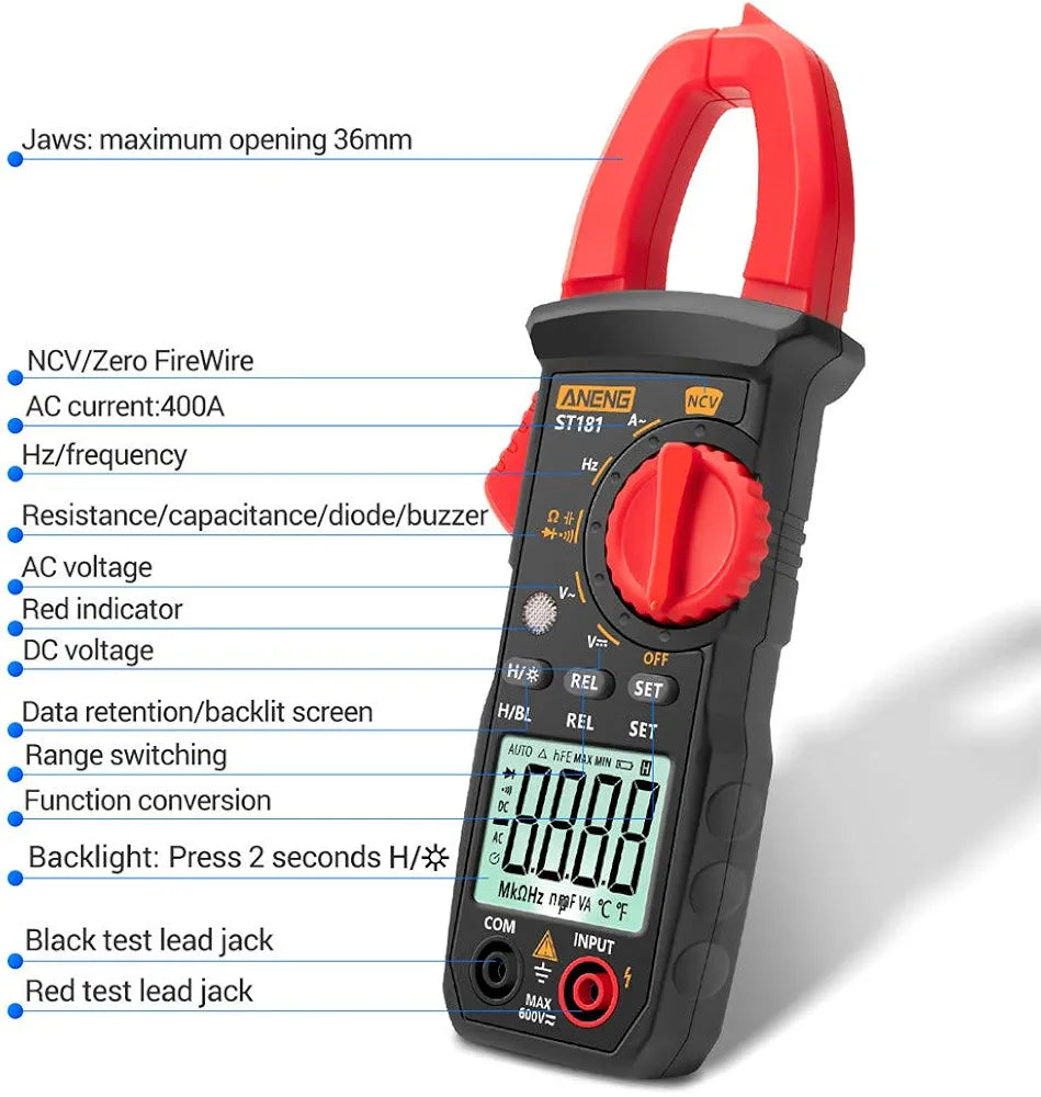 ANENG ST181 4000 Counts Digital AC Current Clamp Meter