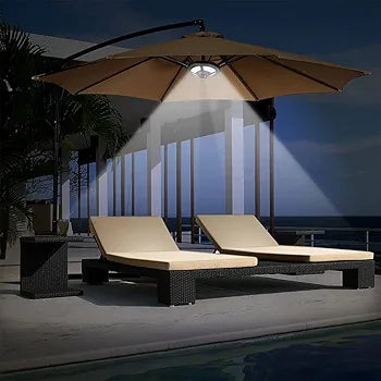SUPERNIGHT 36 LED Umbrella Light, Wireless, 220 Lumens, White, 2 Modes, Battery/USB Operated