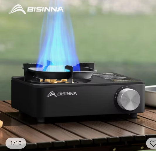 BISINNA Camping Gas Stove 5800W High Firepower Outdoor Portable Cassette Burner for Picnic Hiking Trekking