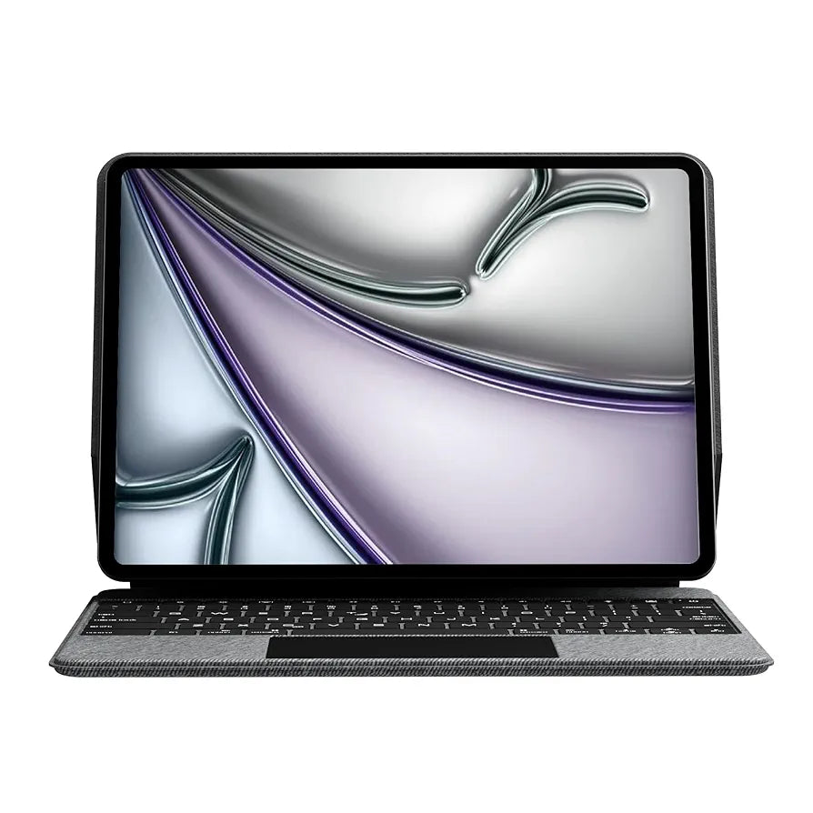 Wireless Magic Keyboard Case for Apple iPad Air 13-inch (M3-M2) 2025 and iPad Pro 12.9 inch (6th-3rd Gen): Smart Multi-Touch Trackpad, Backlit Gray