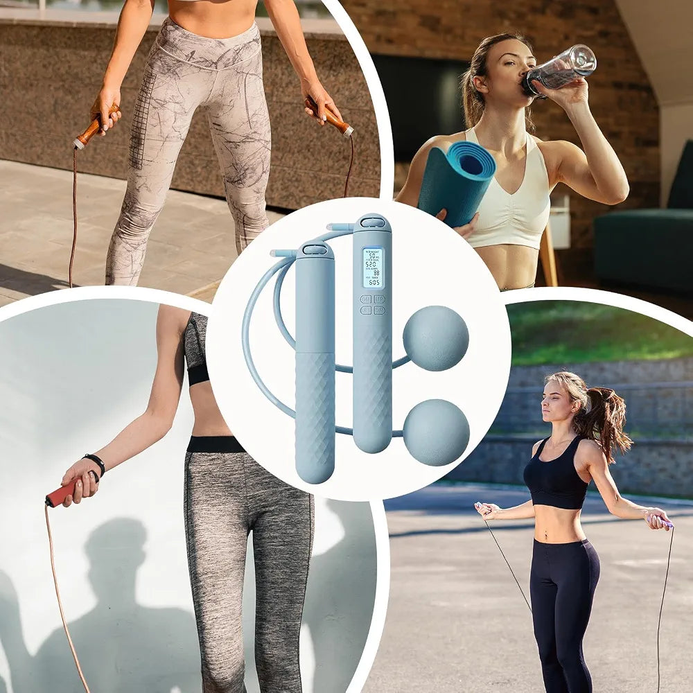 Cordless Jump Rope Rope Less Skipping Rope with Counter