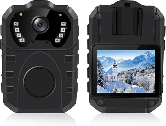 CAMMHD 1296P Body Cam, Body Worn Camera, Waterproof Police Camera with 2 Inch Display,170° Wide Angle,HD Night Vision Professional Portable Chest Recorder
