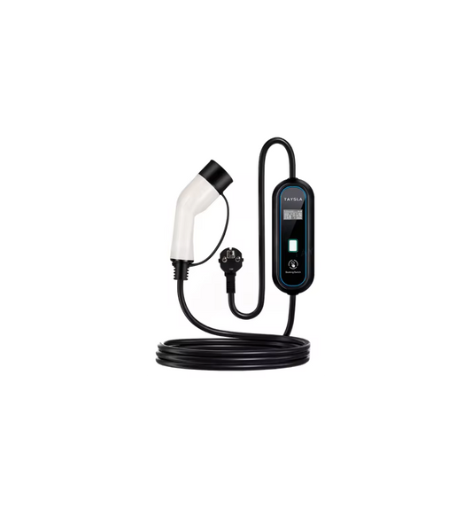 TAYSLA Portable EV Charger Schuko-Type 2, Adjustable 8-16A, 3.5kW, 3.5m