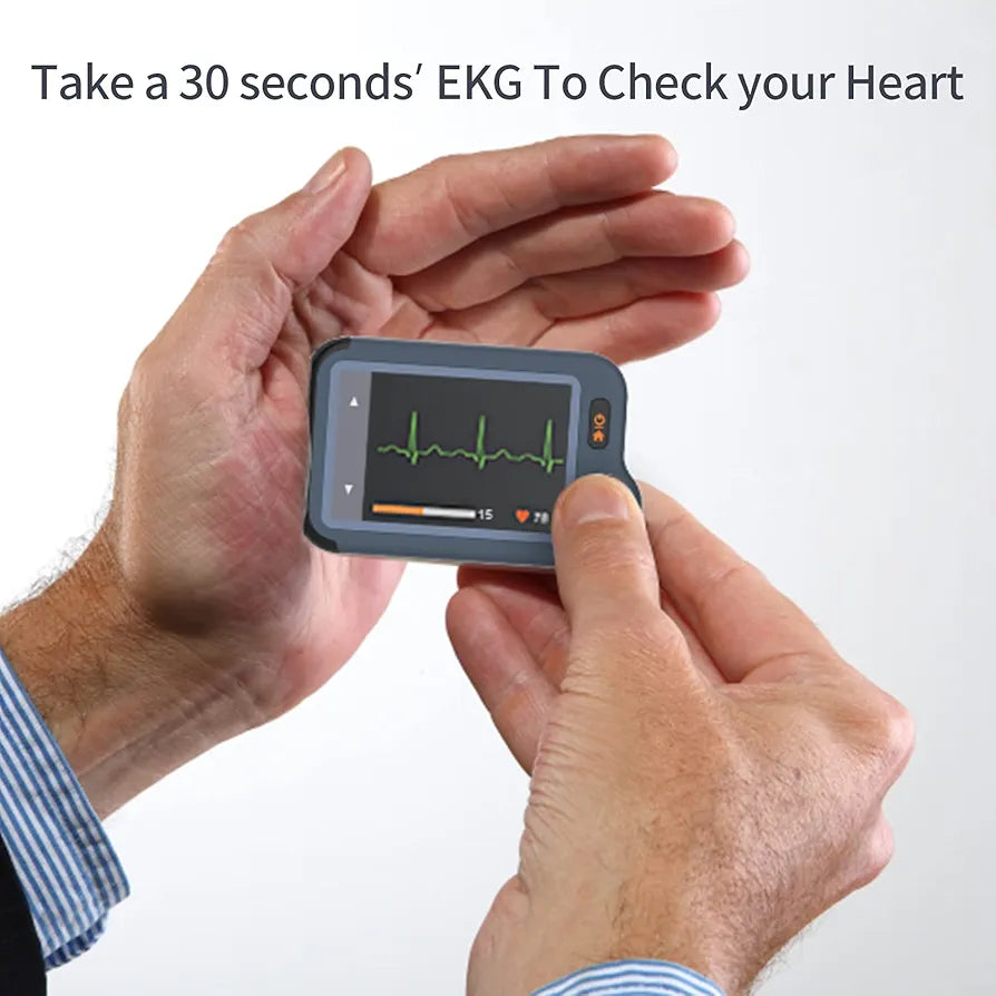Wellue ECG Monitor, ECG Heart Rate Monitor, Bluetooth EKG Device with iOS and Android APP, Works with Smartphone and PC, 30s/60s/5mins Recording, Heart Health Tracker Home