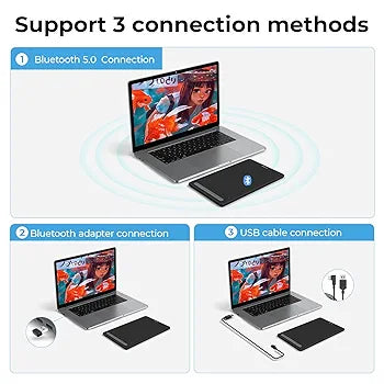 XPPen Pen Tab, Bluetooth Wireless Connection, 8 x 5 Inches, X3 Pen, Tilt Detection, Pen Tablet, Plate Tab, Smartphone Compatible, Illustration, Telework, Drawing Software, Compatible with iPhone