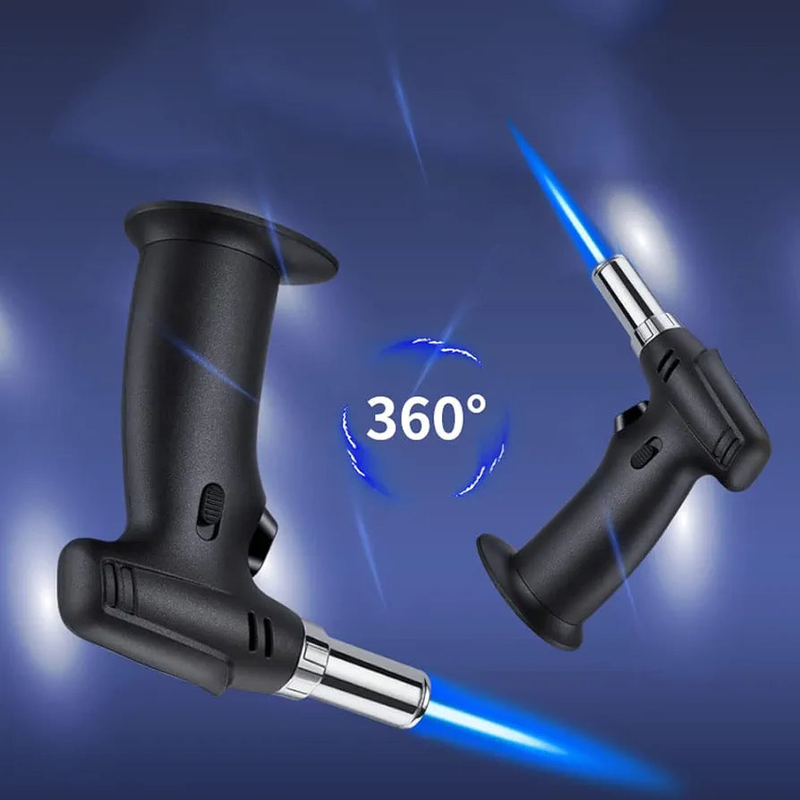 Butane Torch, ibforcty Refillable Culinary Cooking Torch Kitchen Blow Torch Lighter with Safety Lock Adjustable and Lock Flame(Butane Gas not Included)