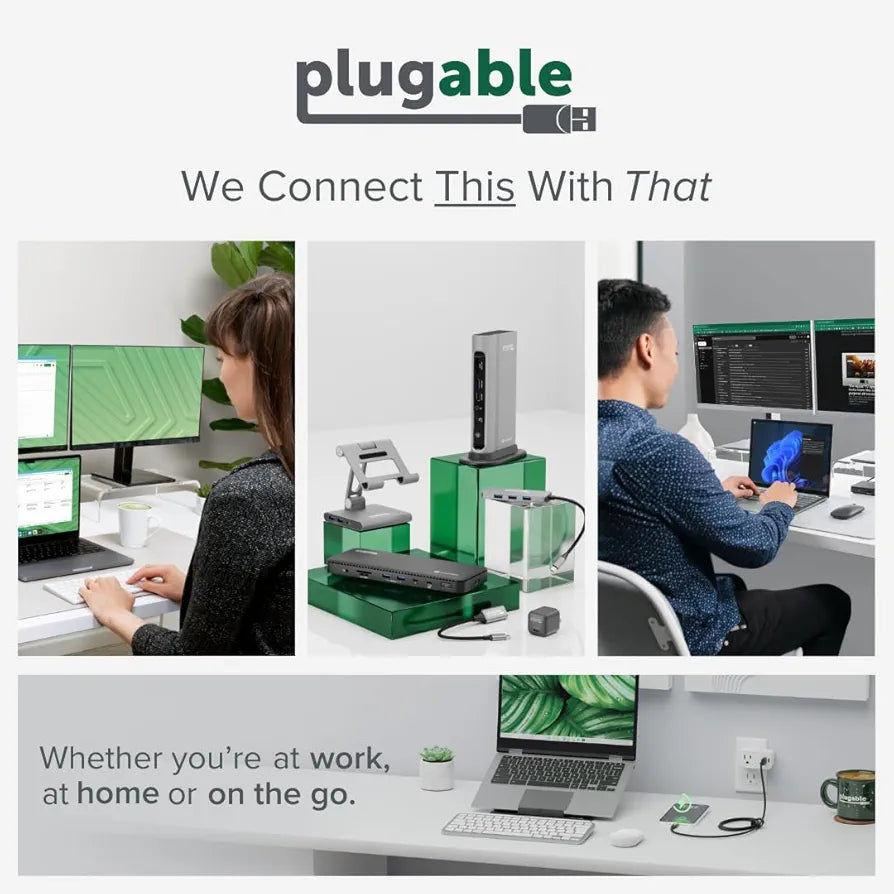 Plugable USB C to Ethernet Adapter, Driverless Fast and Reliable Gigabit Speed, Thunderbolt 3 to Ethernet Adapter Compatible with MacBook Pro, Windows, macOS, iPhone 15, and ChromeOS
