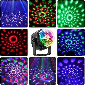 Set of 2 USB Disco Ball Lights for Parties, 360° Rotating DJ 7RGB Light, Disco Disco Ball Light for Car, DJ, KTV, Party, Bar, Christmas (2 Pieces)