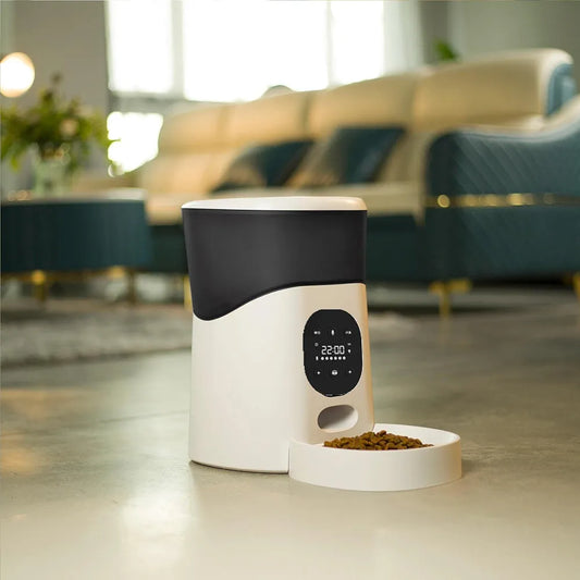 Automatic Pets Feeder Food Dispenser Voice Recorder Button Control