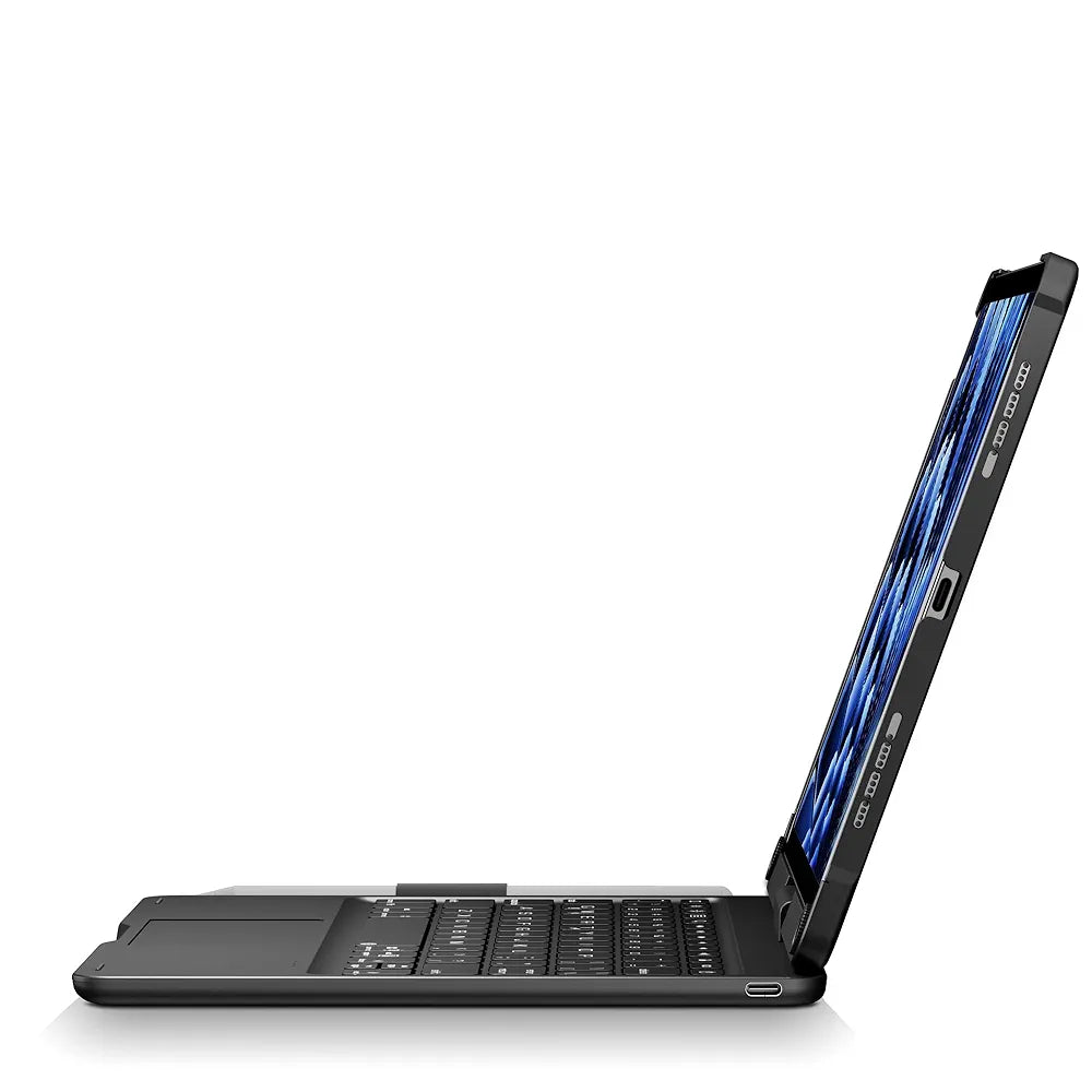 Wireless Keyboard Case for Apple iPad Air 11-inch (M3 2025/M2 2024) & iPad Air 5th/4th & iPad Pro 11 (4th-1st Gen): Rotatable Pencil Holder Multi-Touch Trackpad RGB Backlit Black