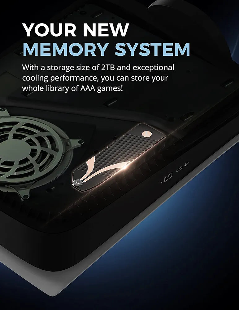Sabrent 500 GB Rocket 4 PLUS NVMe 4.0 Gen4 PCIe M.2 Internal Extreme Performance SSD + M.2 NVMe PS5 Heatsink Combo (SB-RKT4P-PSHS-500