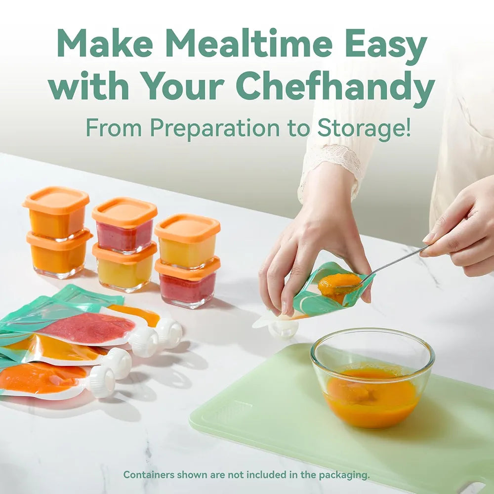 chefhandy Baby Food Maker, 5 in 1 Baby Food Processor, Smart Control Multifunctional Steamer Grinder with Steam Pot, Auto Cooking & Grinding, Baby Food Warmer Mills Machine