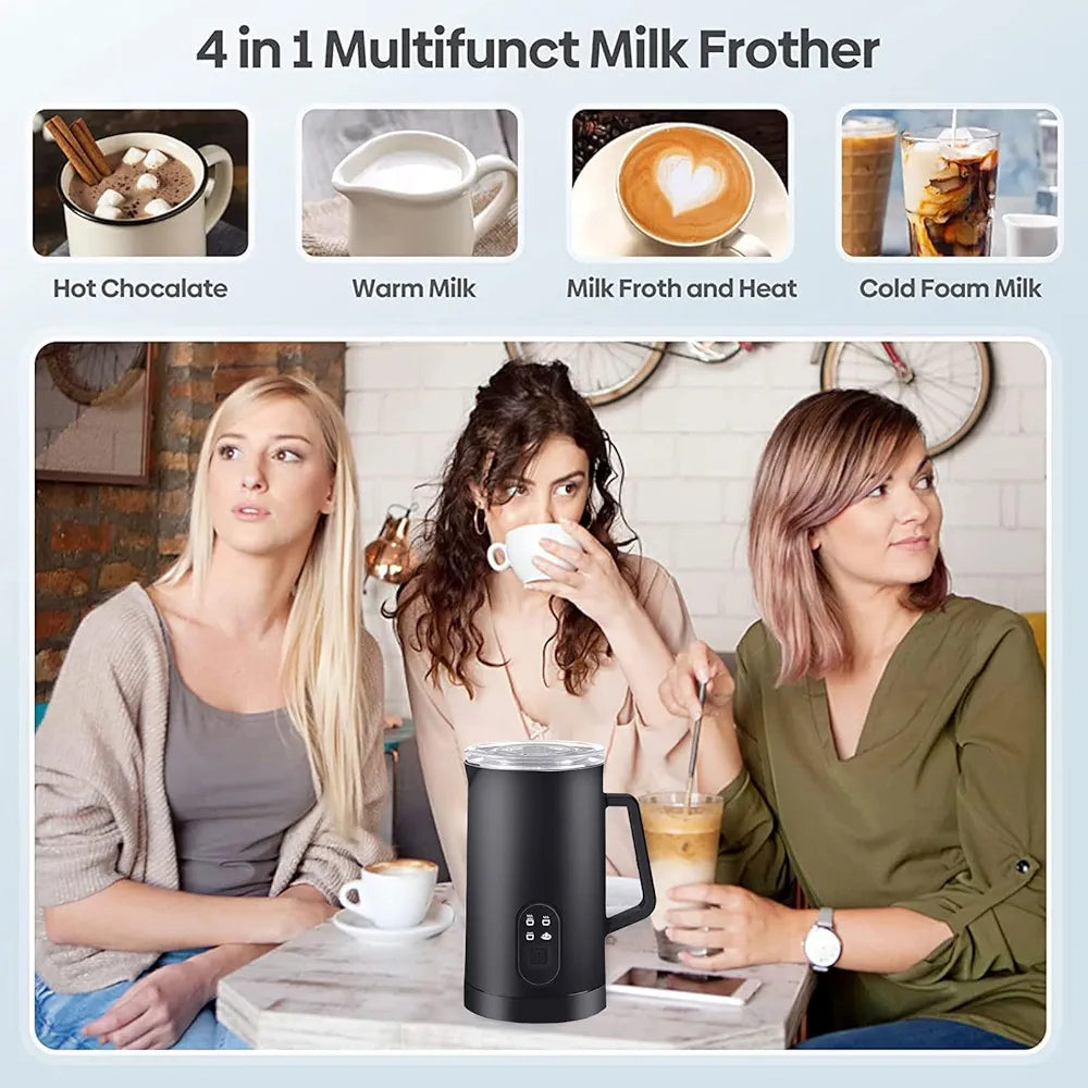 Electric Milk 4in1 Frother300ml Large Capacity Foam Maker Milk Steamer