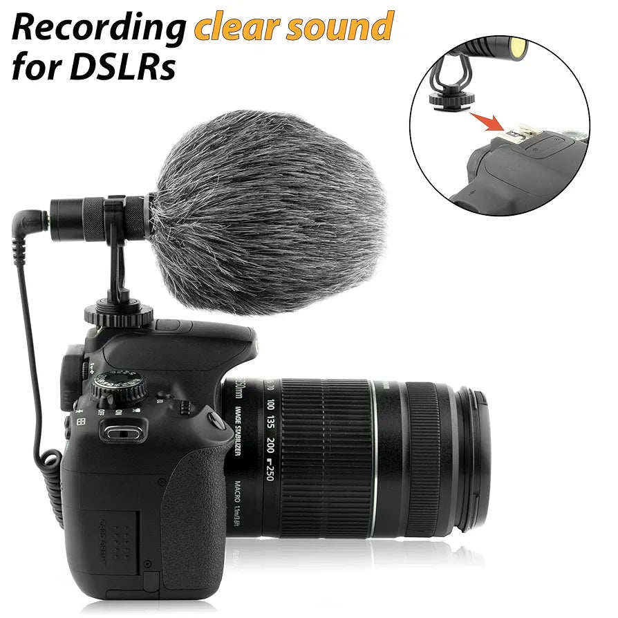 PowerDeWise Wireless Lavalier Microphone Video Mic kit for smartphone & DASLR