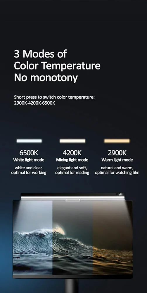 Usams Usual Series Computer Screen Lamp 3 modes of colour temperature lamp stepless dimming Asymmetric light source