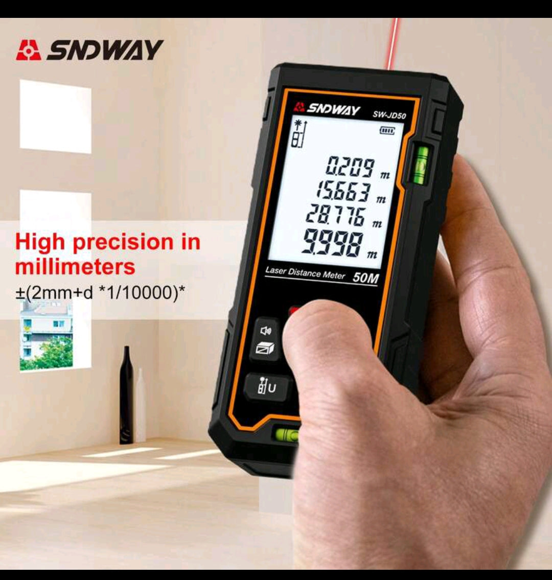 SNDWAY 125M Laser Distance Measuring Instrument Highly accurate angle measurement auto-calibration