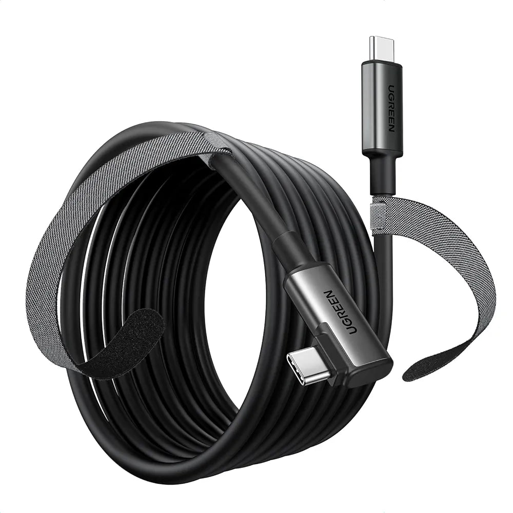 UGREEN Link Cable Compatible with Oculus Quest 2/ Pico 4 and PC/Steam VR, 16FT VR Link Headset Cable with High-Speed Transfer and Fast Charging, USB 3.0 USB C to C Cable for VR Headset and Gaming