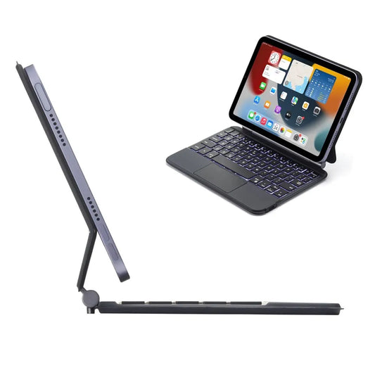 Wireless Magic Keyboard Case for Apple iPad Air 13-inch (M3-M2) 2025 and iPad Pro 12.9 inch (6th-3rd Gen): Smart Multi-Touch Trackpad, Backlit Gray