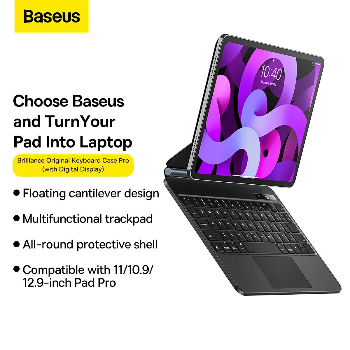 Baseus Brilliance Series Original Keyboard Case Pro with Digital Display 12.9