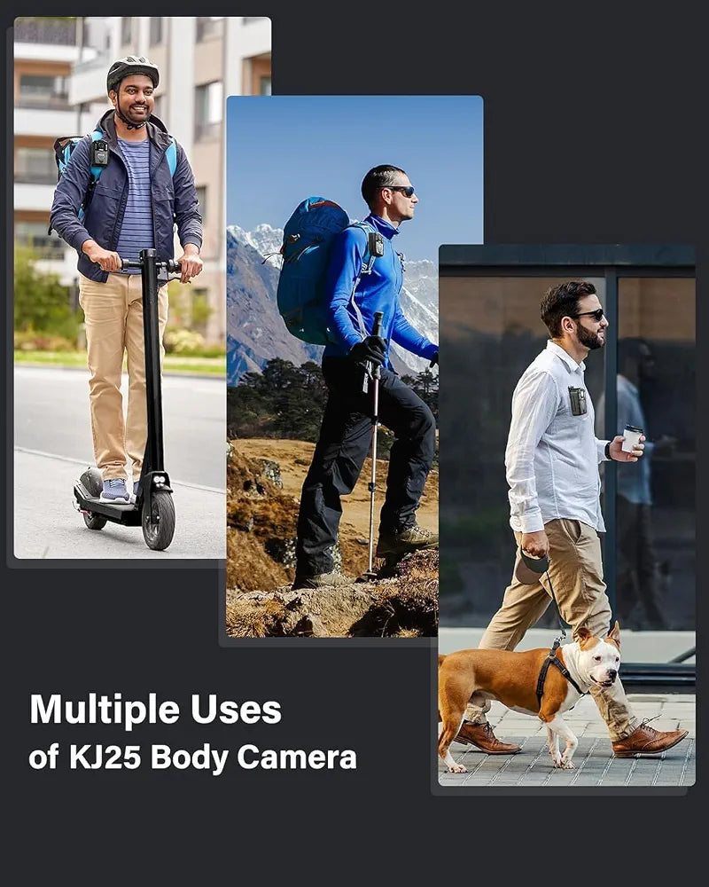 BOBLOV Body Camera Battery Night Vision Body Cam