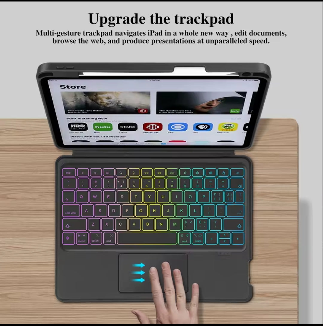 GOOJODOQ Magic Keyboard A1896 Case for iPad Pro 11 iPad Air 5 Air 4 iPad 9th Generation 10.2/10.5 Magnetic Detachable RGB Keyboard