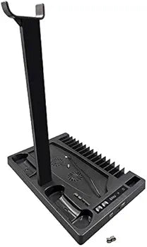 Multi-Function Charging Stand with Cooling Fan for PS5 Disc/Digital Edition/PS5 Controller, Vertical Charger Cooling Storage Stand for Playstation5 (Black)