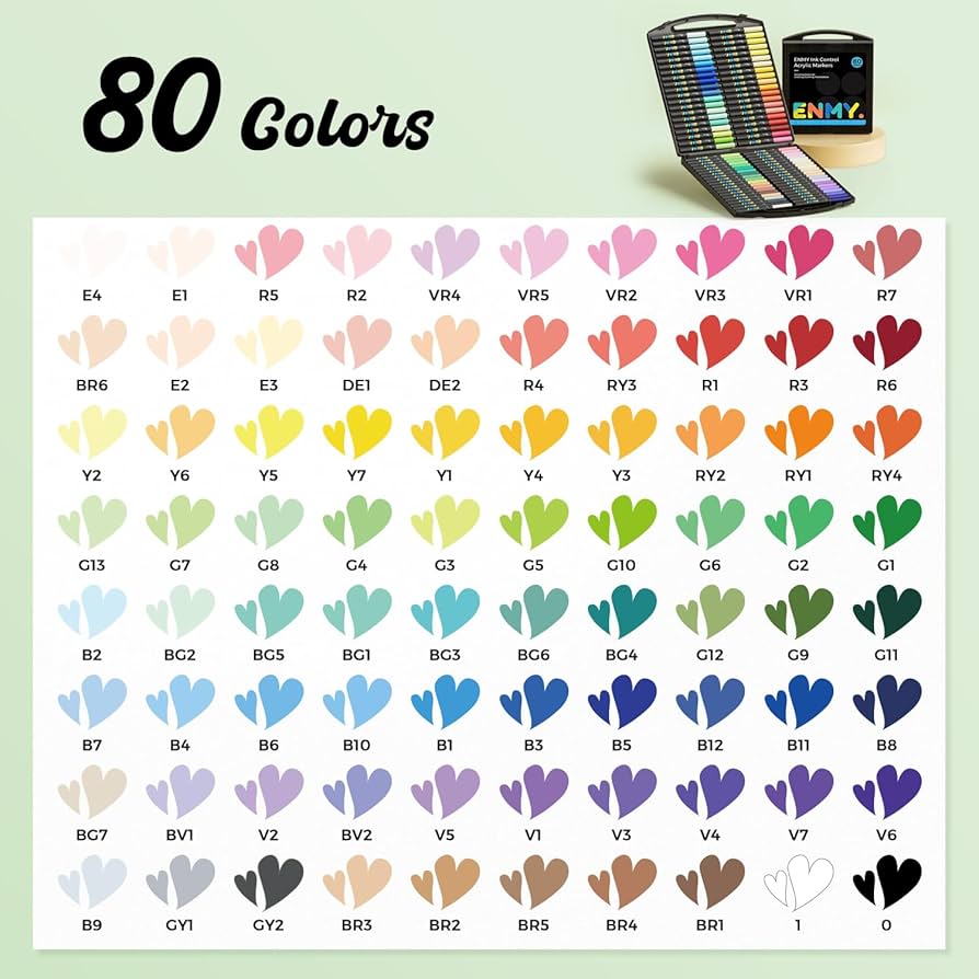 Acrylic 80 Colors Direct Liquid  Paint Marker Pens