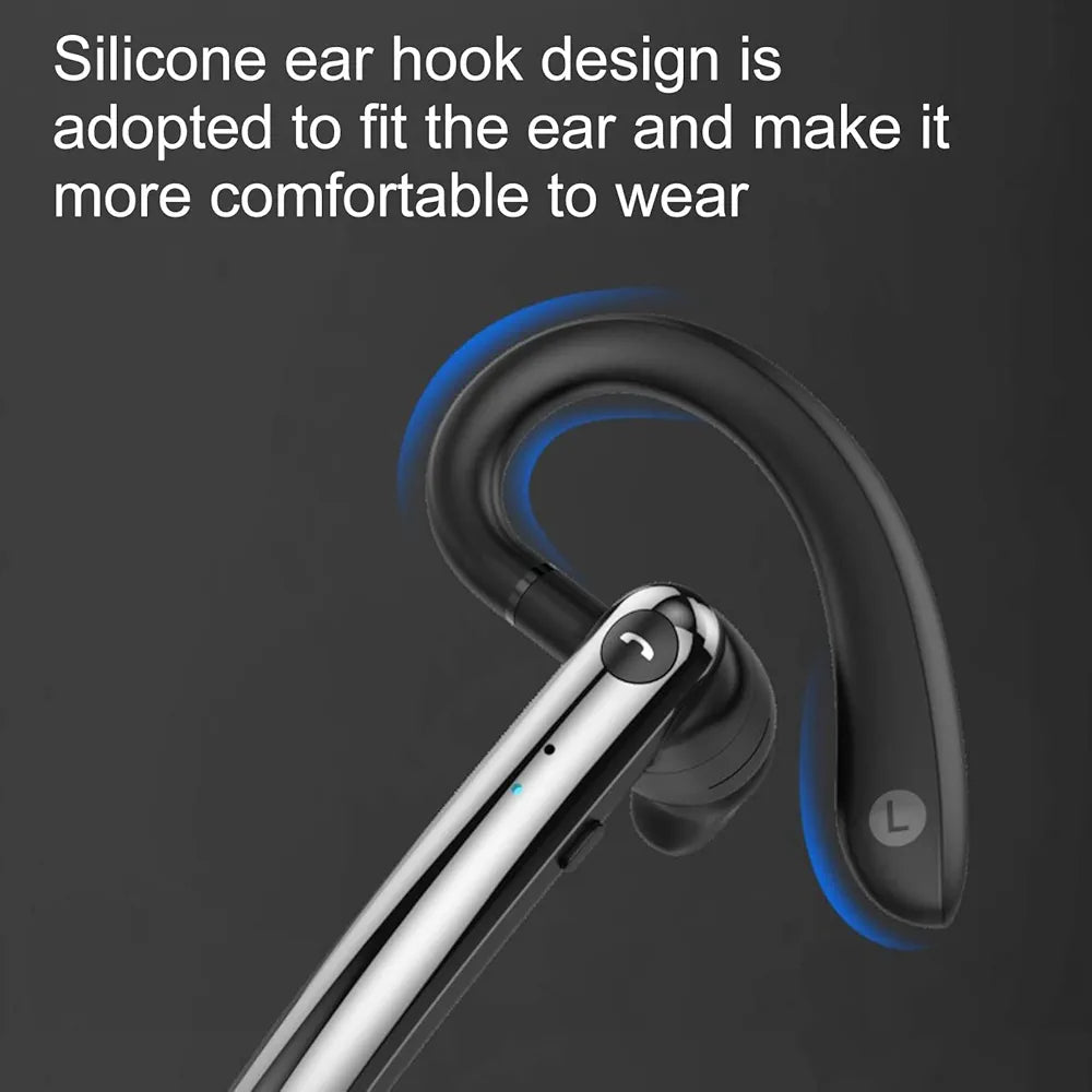 Wireless Earphones Earbuds Bluetooth Headset,F990-compatible Earphone Ear Hook ENC Noise Reduction Dual Microphone Smart Vocal Wireless for Business - Black