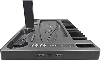 Multi-Function Charging Stand with Cooling Fan for PS5 Disc/Digital Edition/PS5 Controller, Vertical Charger Cooling Storage Stand for Playstation5 (Black)