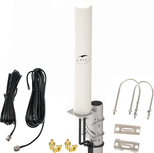 Antenna External 4G LTE Omnidirectional Mimo 698-2700 MHz SMA Connector with CRC9 TS9 Adapter Compatible with 4G Router Gain Up to 12 dBi (2 x 10M Cable)