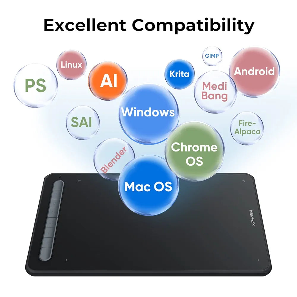 XPPen Pen Tab, Bluetooth Wireless Connection, 8 x 5 Inches, X3 Pen, Tilt Detection, Pen Tablet, Plate Tab, Smartphone Compatible, Illustration, Telework, Drawing Software, Compatible with iPhone