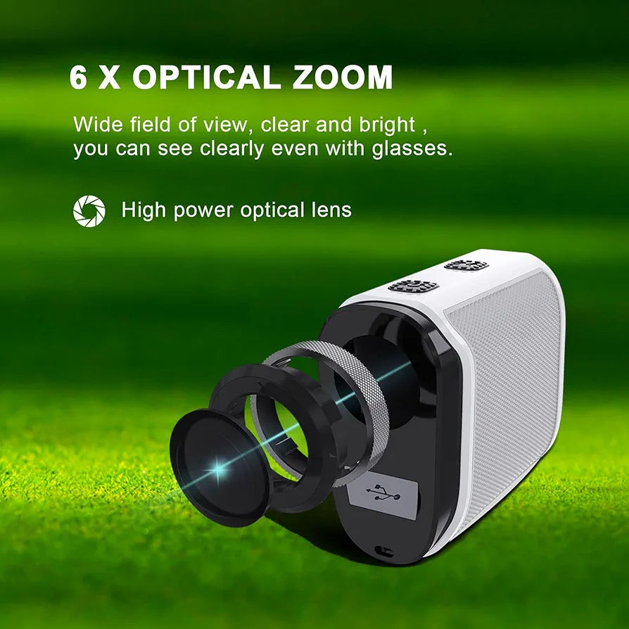 Golf Rangefinder by WELLRAY - ,USB Charging , 6X Magnification Clear View 800 Yards