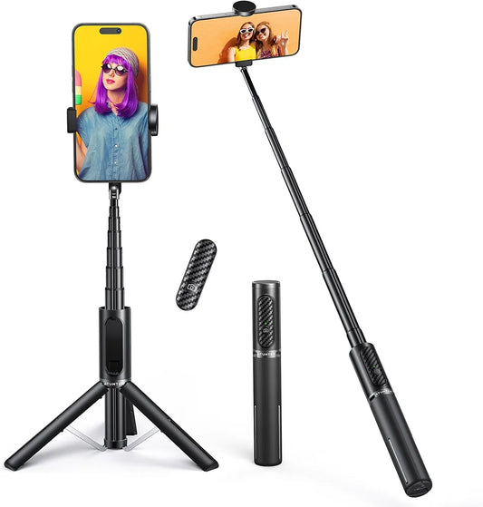 ATUMTEK Selfie Stick Tripod, Extendable 3 in 1 Aluminum Bluetooth Selfie Stick with Wireless Remote and Tripod Stand for iPhone Samsung Smartphones