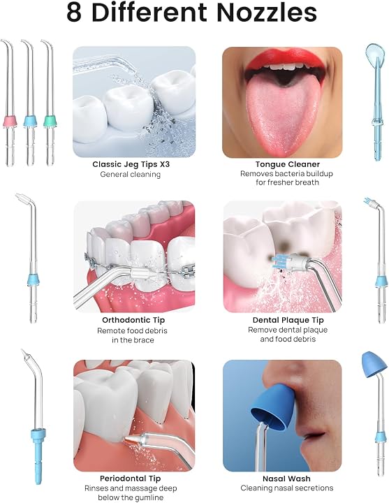Apiker Water Flosser Electric Oral Irrigator for Dental Plaque Removal