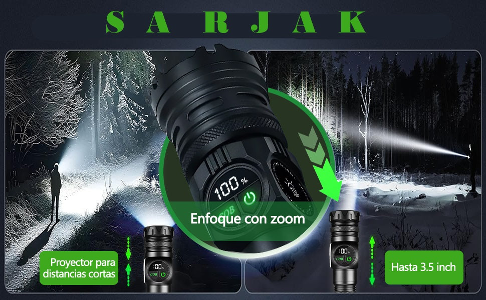 Powerful Rechargeable Torch Light Long Range Waterproof Emergency LED Light Camping, Outdoor USB Charging Self Defense Flashlight