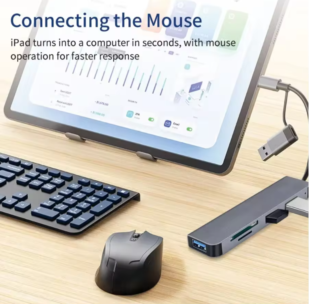 Type C And USB Hub USB 3.0 2.0 TF SD Card Reader 5 In 1