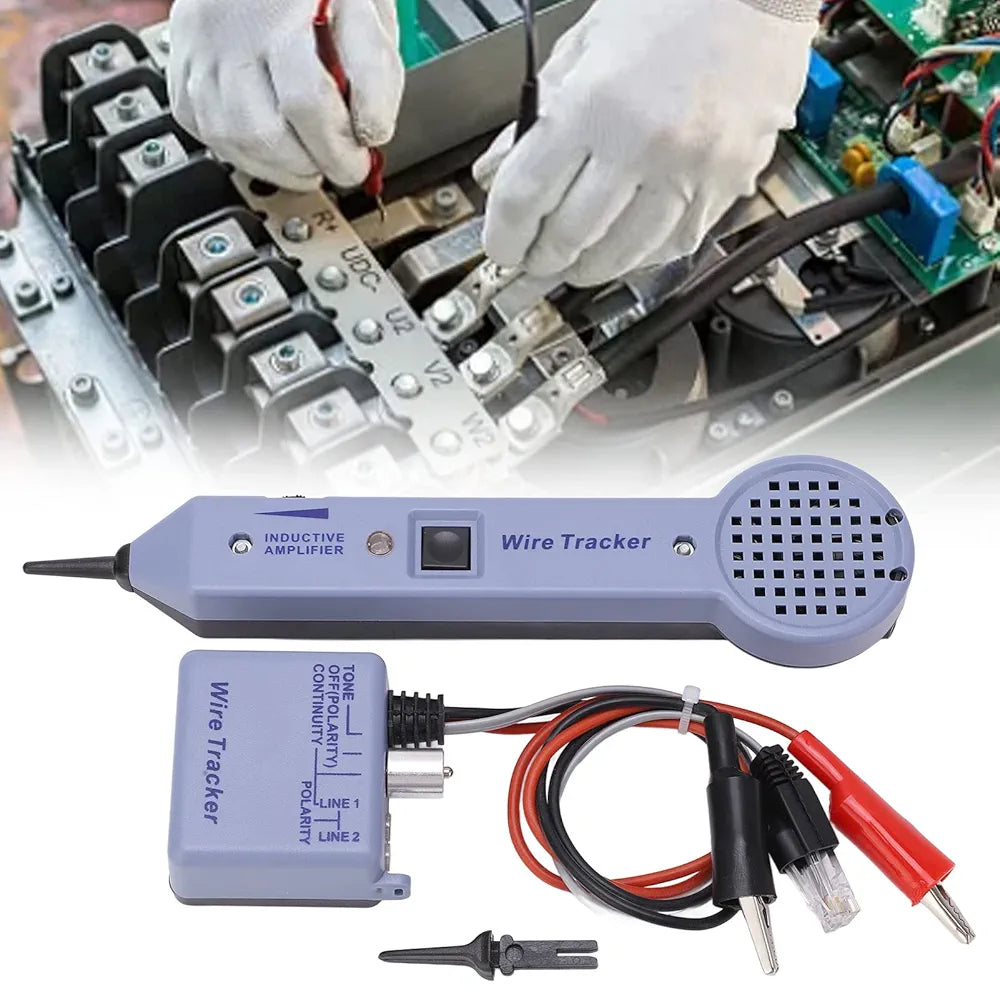 Tone Generator Kit, Wire Tracer Circuit Tester with Audible and Visual Indication Cable Toner Detector Inductive Amplifier Line Finder for Telephone, Coax, Trace Data, Security, Electrical Cables