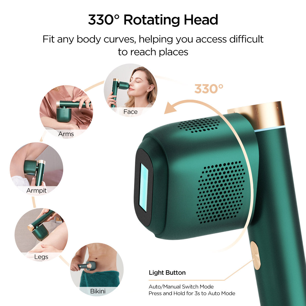 IPL Devices Hair Removal, JOVS Venus Pro, [Hair Removal and Skin Rejuvenation 2 in 1], IPL Hair Removal Device, 6 Filters - Face, Upper Lip, Chin, Bikini, Armpits, Legs & Full Body Insert