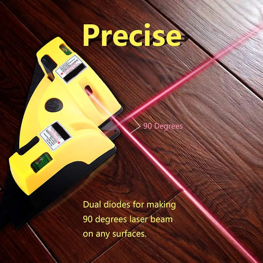 Right Angle Laser Level, 90 Degree Self Leveling  Vertical Cross Beam Tool for Construction Wall with Horizontal and Vertical Line