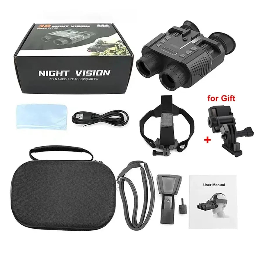 NV8000 Night Vision Goggles for Adults, 3D Head Mounted Night Vision Binoculars 8X Digital Zoom FHD Hands Free Nightvision Goggles for Helmet
