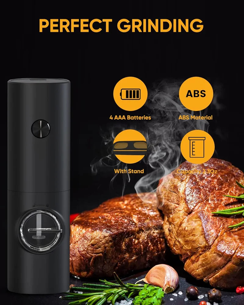Electric Salt and Pepper Mill Set with Base