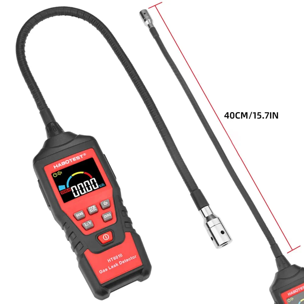 Gas Leak Detector | Portable Combustible Gas Detector | Handheld Gas Sniffer | Detection of Natural Gas, Methane and Combustibles | LCD Display | Provides PPM Read Out | ABS Shell Anti-Drop
