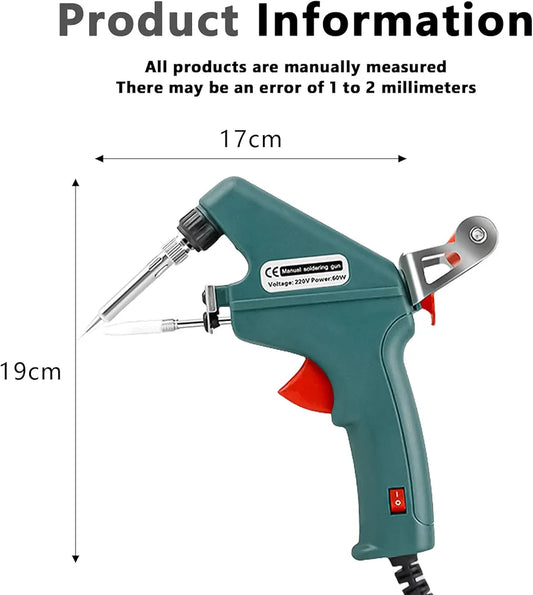 Soldering Iron 60 W Soldering Gun, One-Handed Operation Welding Tool